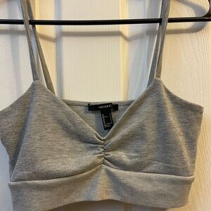 Forever 21 Gray Crop Top